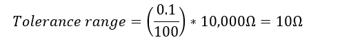 formula to calculate thermistor tolerance