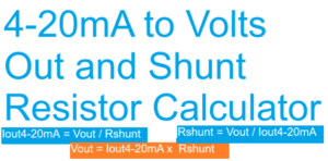 4-20mA to Volts out and Rshunt