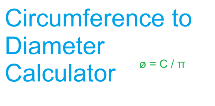 Circumference to Diameter Calculator