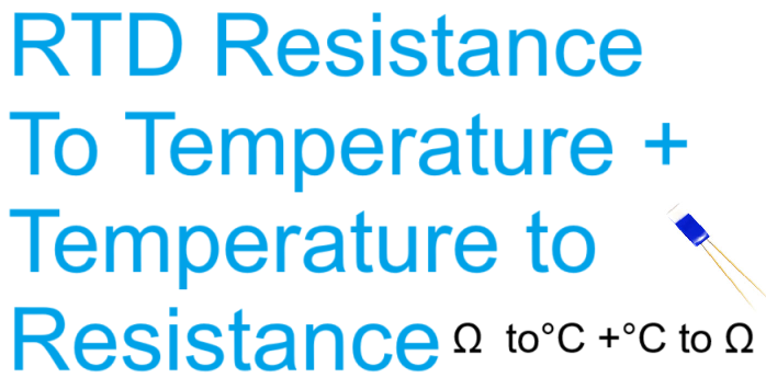 RTD Resistance to Temperature Quick Conversion
