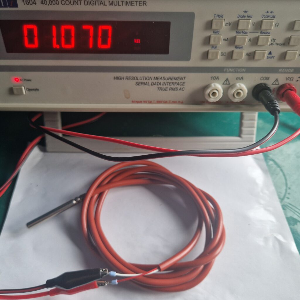 Measure a PT1000 with a multimeter