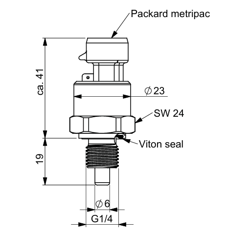 0.5V to 4.5V temp sensor metripack  dimensions